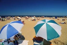Umbrellas on Beach 